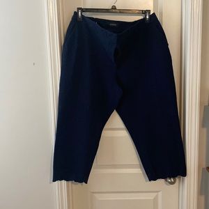 Blue stretch capris